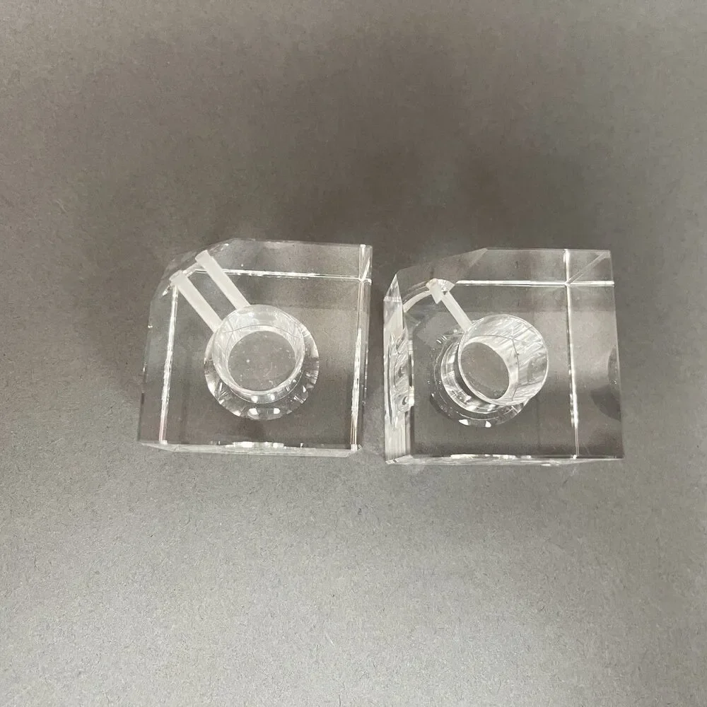 Oleg Cassini Salt and‎ Pepper Shakers Glass without stoppers